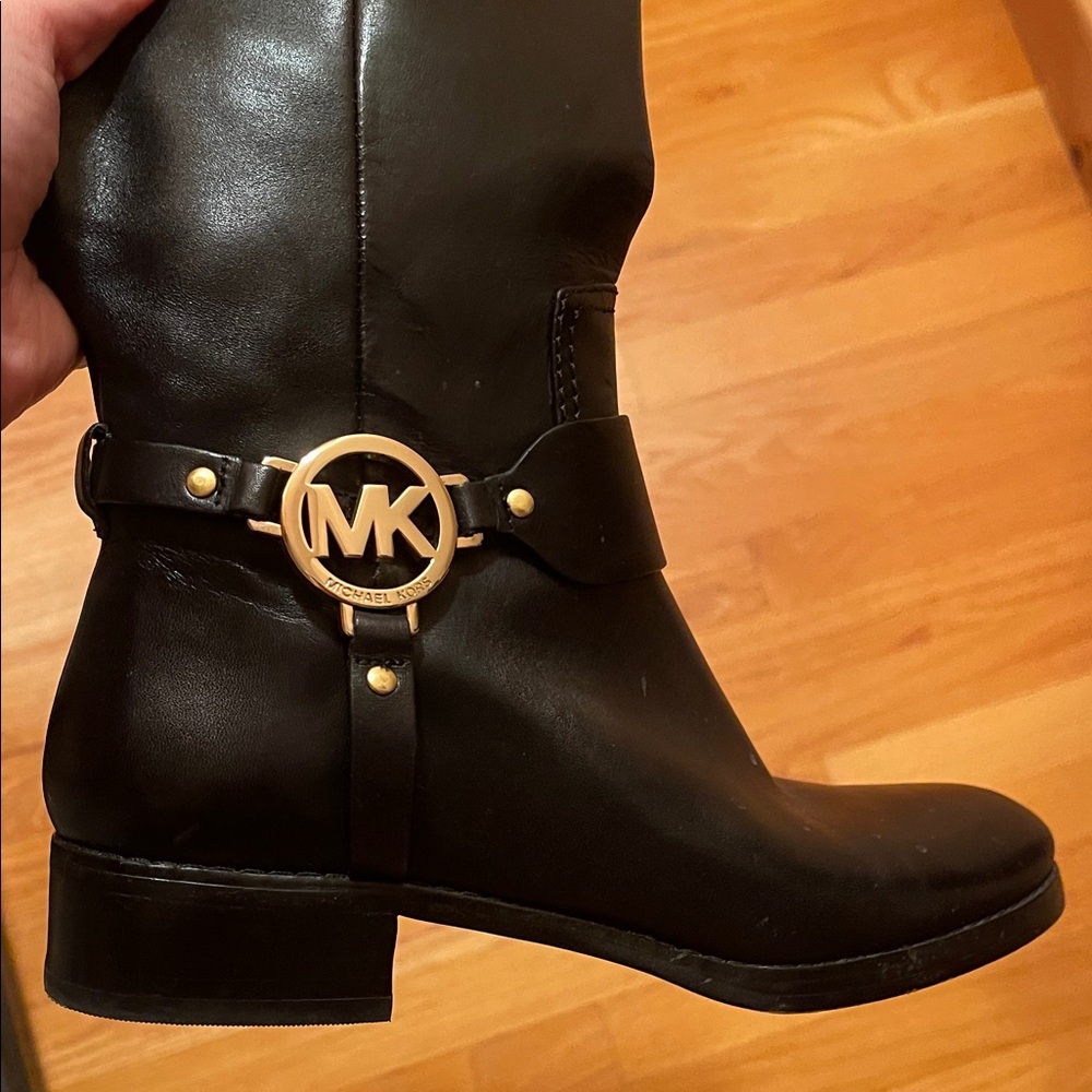 Michael Kors Two-Tone Leather Boots - Picture 2 of 5